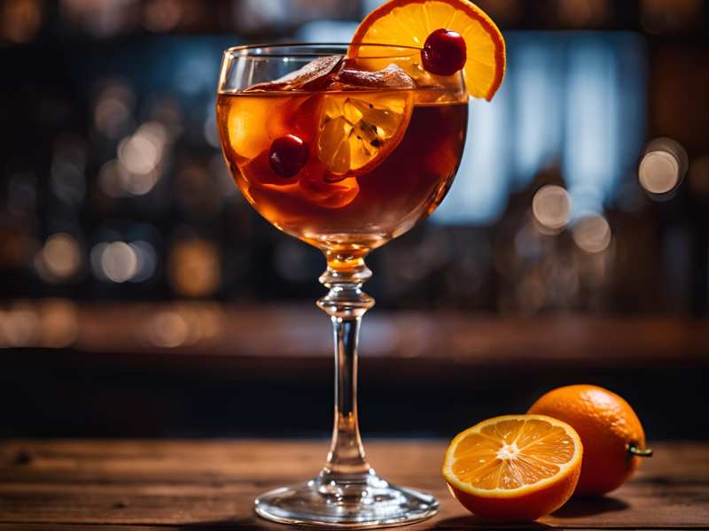 Manhattan Bourbon Drink Recipe