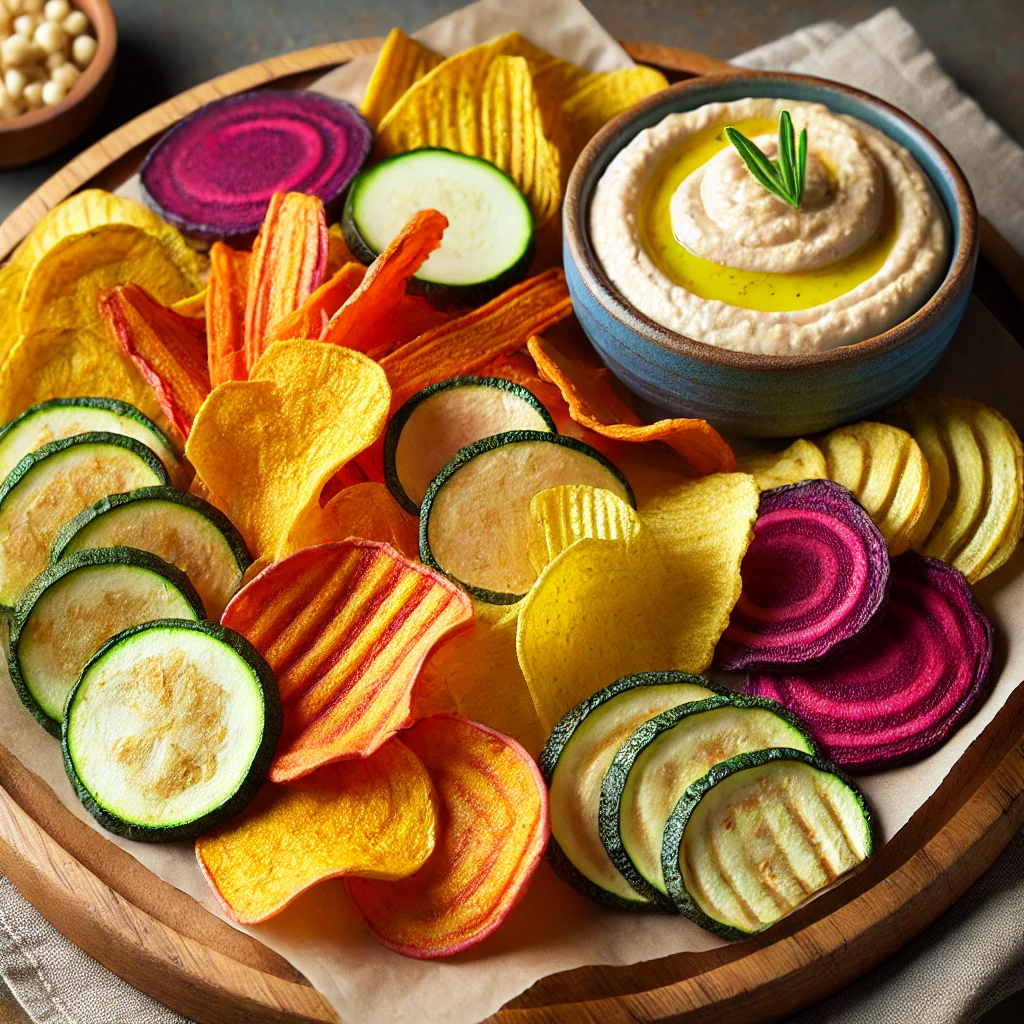 Veggie Chips with Hummus