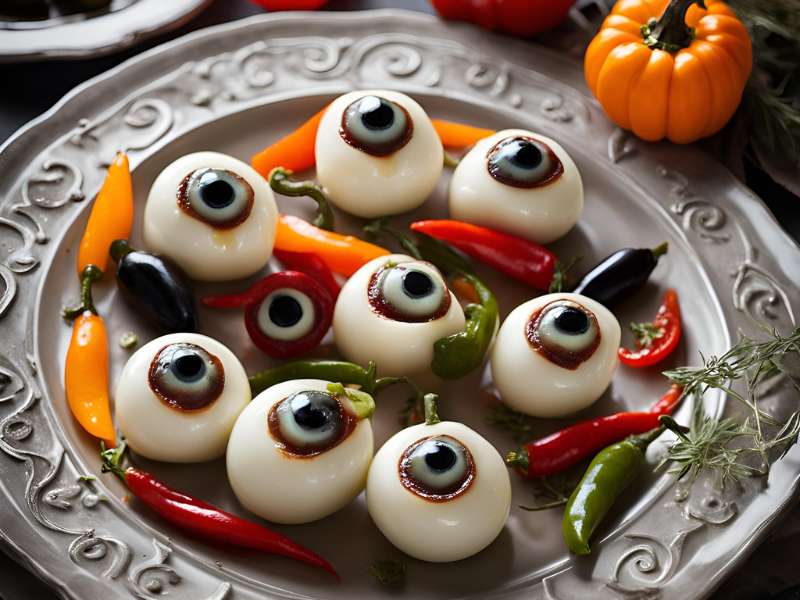 Mozzarella Eyeballs Halloween Recipe