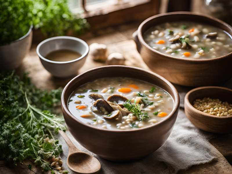 Mineral-Rich Mushroom and Barley Soup