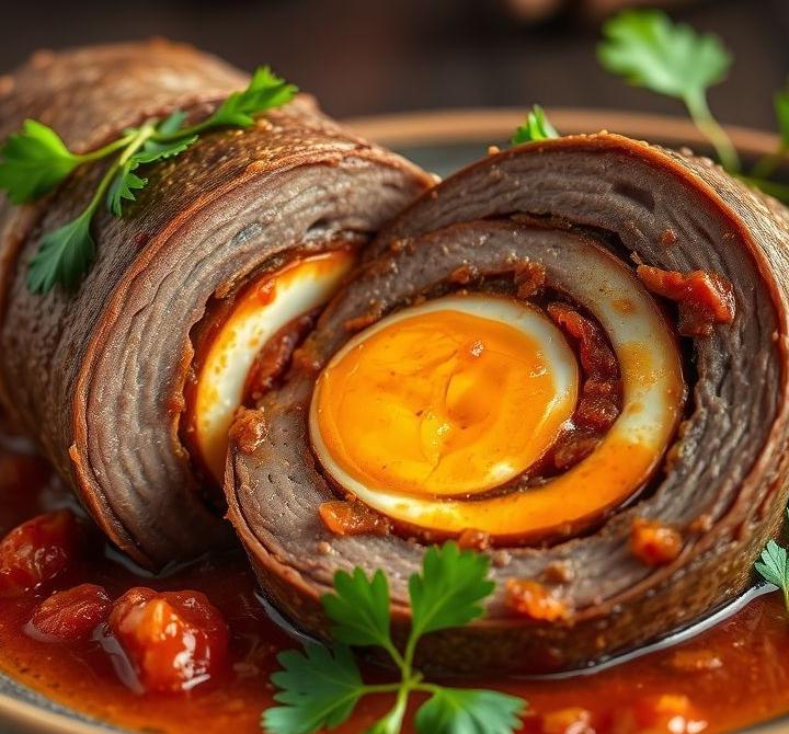 Authentic Italian Braciole Recipe with Egg and Bacon