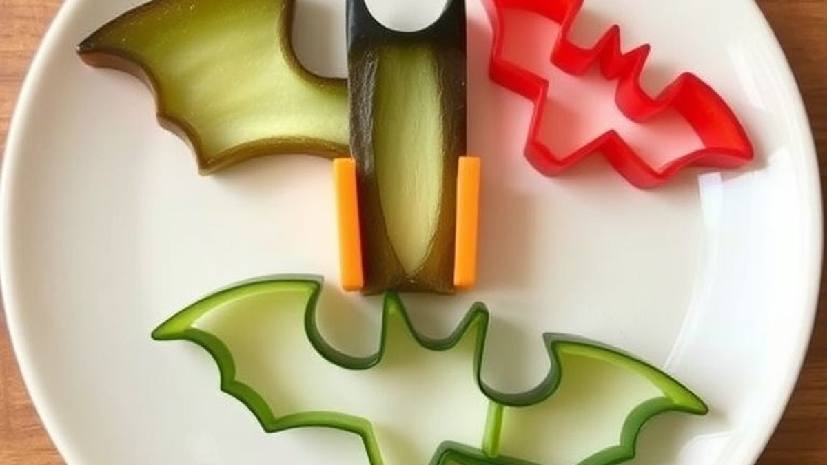 bat shaped vegetable cutters for kids' lunch