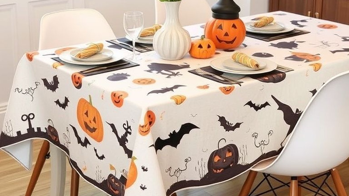 best halloween themed tablecloth for kitchen table