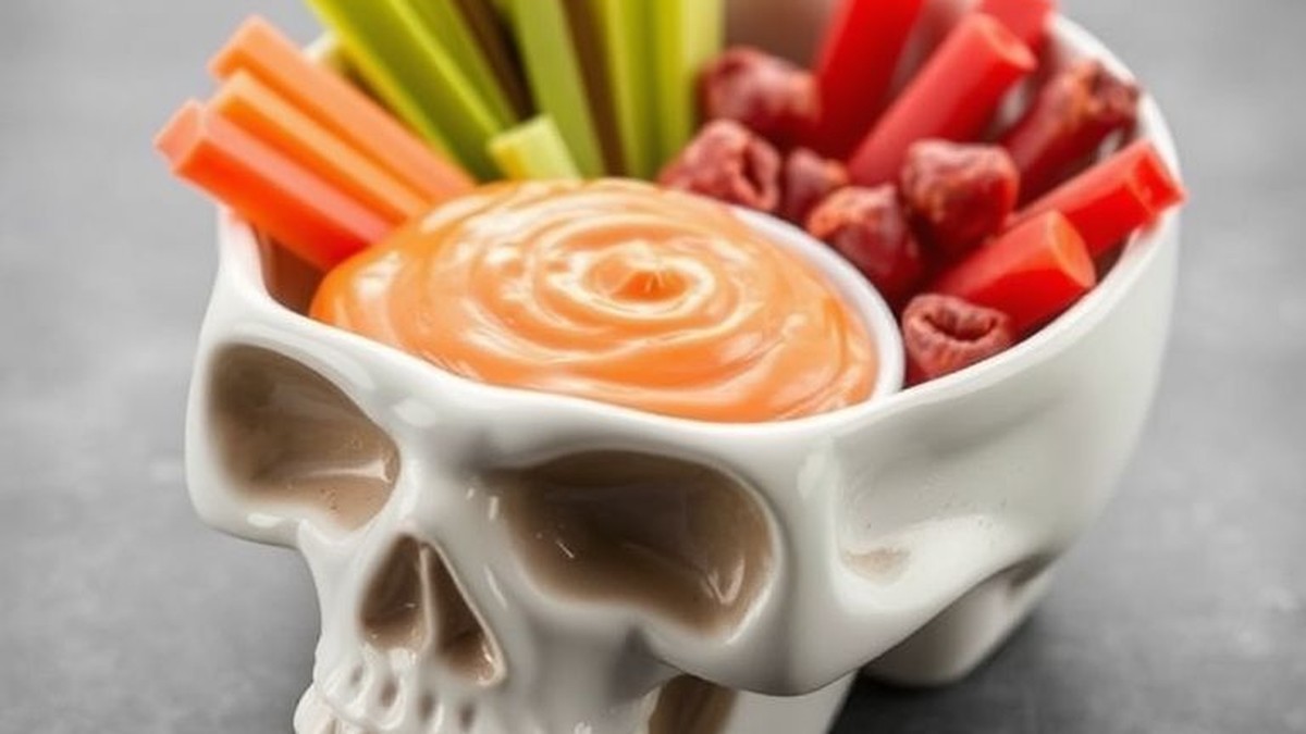 best skull shaped serving bowl for dips and candy