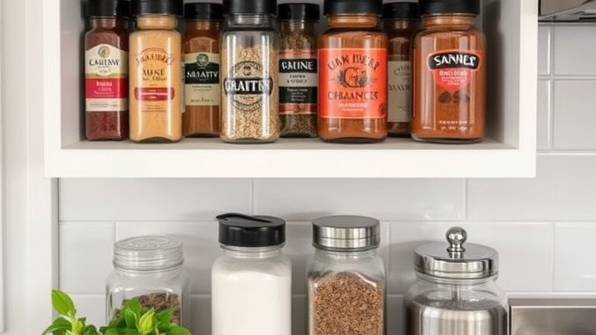 best way to organize spices in a small kitchen