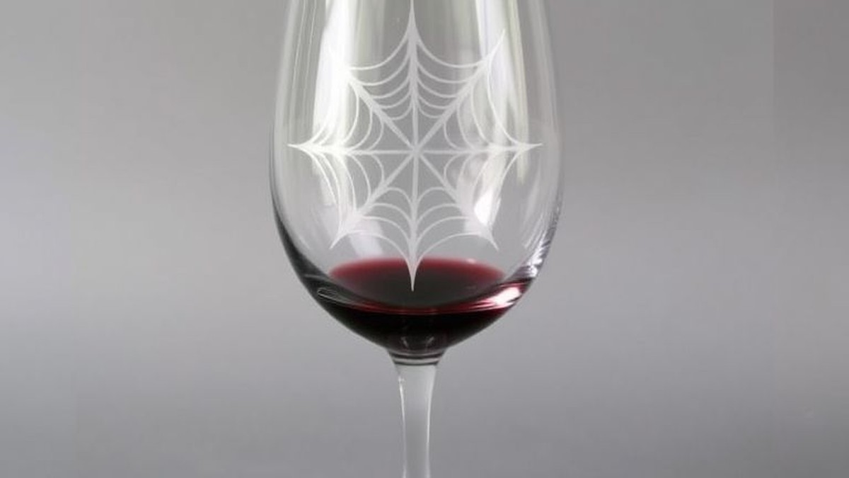 etched spiderweb wine glasses review