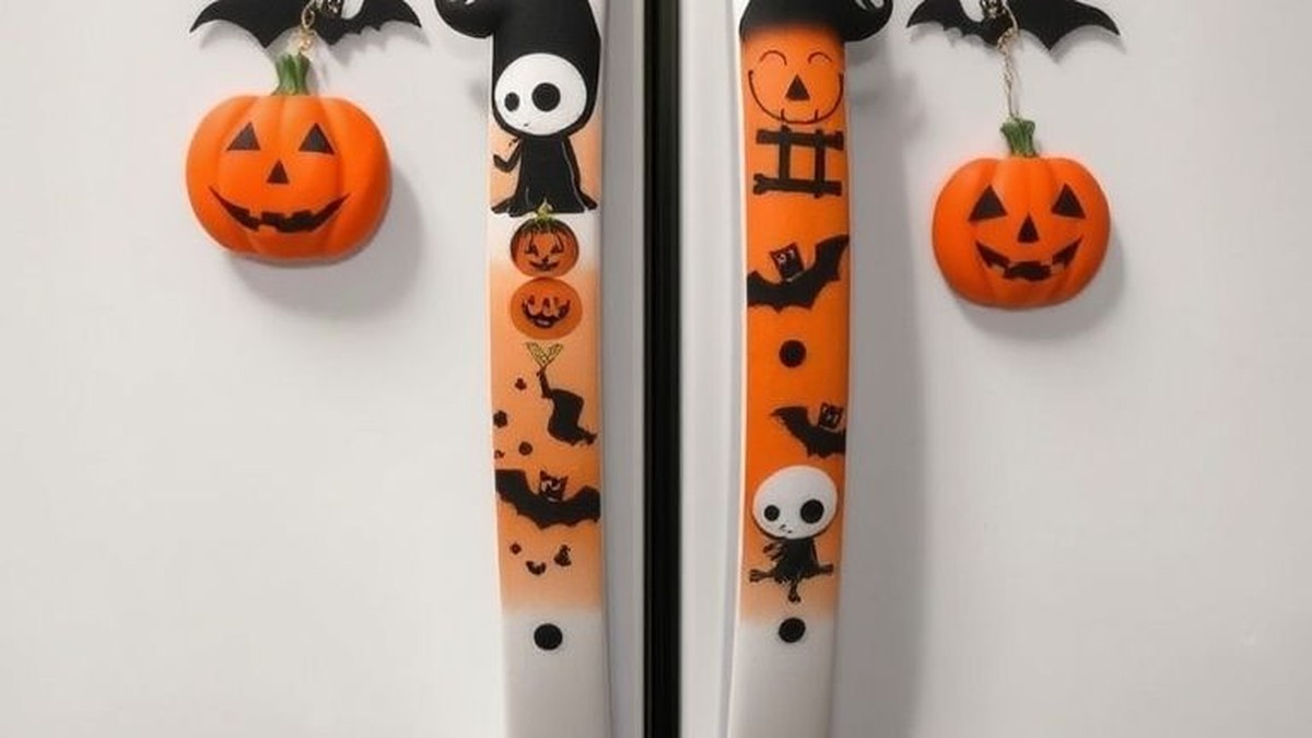 halloween themed refrigerator door handle covers