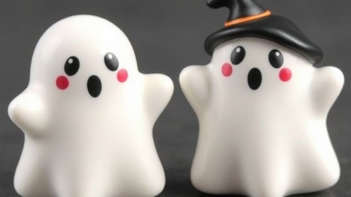 cute ghost themed salt and pepper shakers