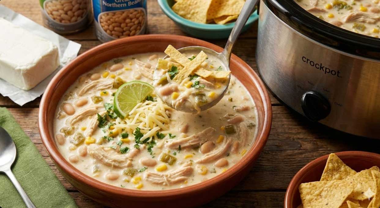 White Chicken Chili Crockpot Recipe