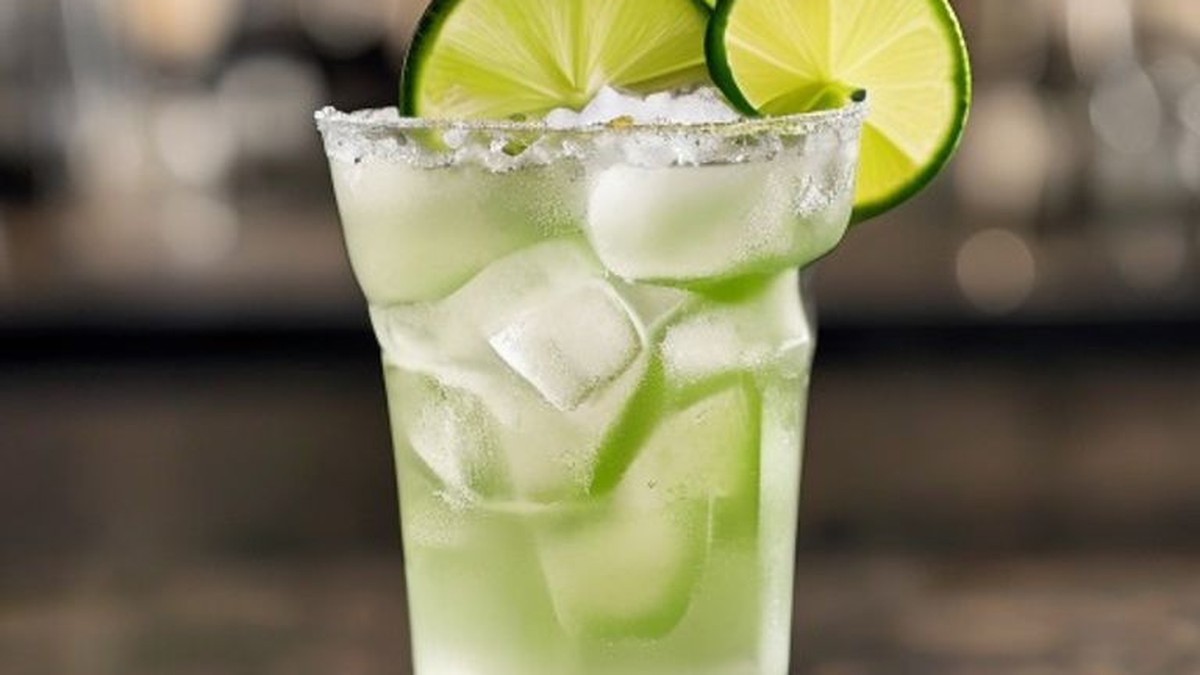 A perfectly crafted skinny margarita with a salted rim and lime garnish, demonstrating expert preparation and high-quality ingredients for a refreshing, low-calorie cocktail.