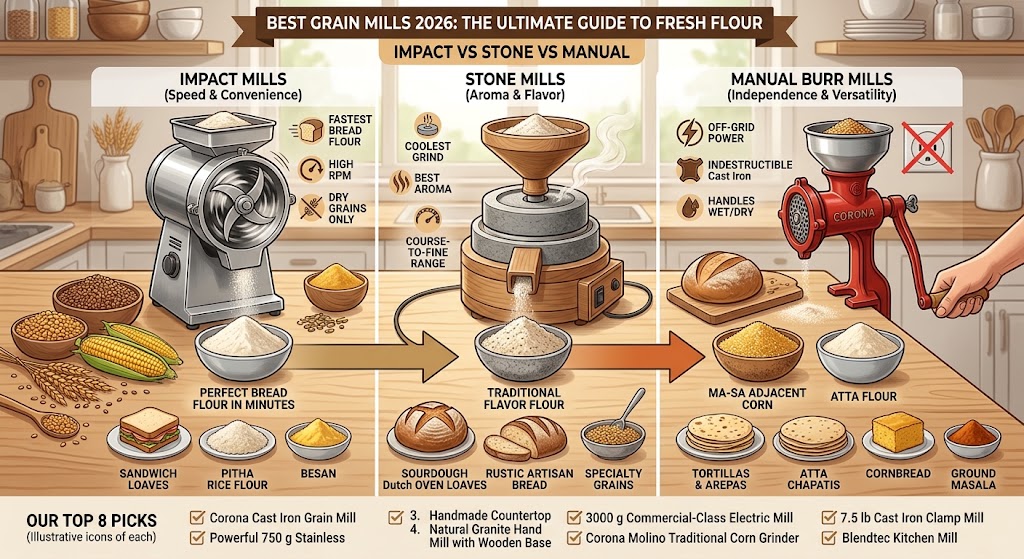 8 Best Grain Mills in 2026