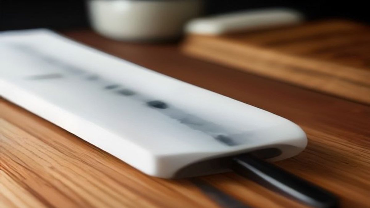 Ceramic honing rod and chef knife