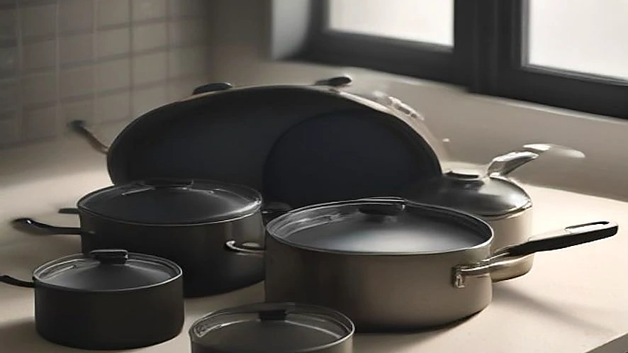 Comparing a uniform cookware set and individual open stock pieces side by side
