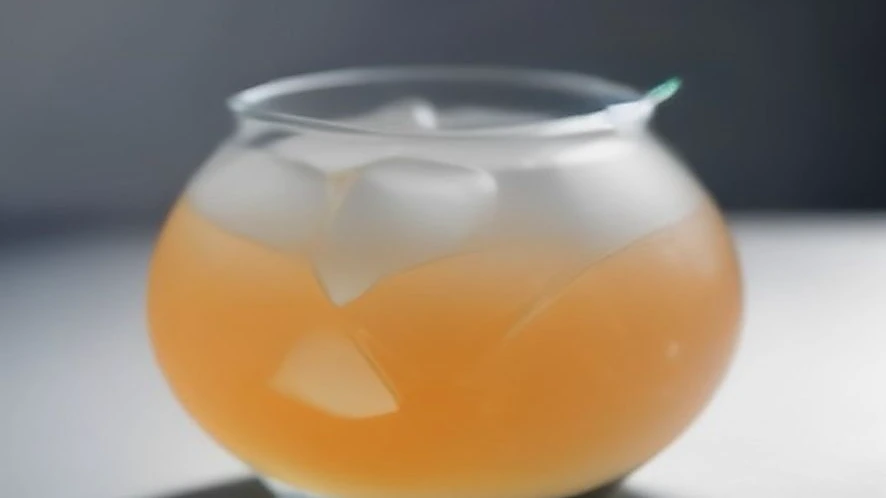 cocktail glasses showing slow-melting sphere ice versus fast-melting cubes