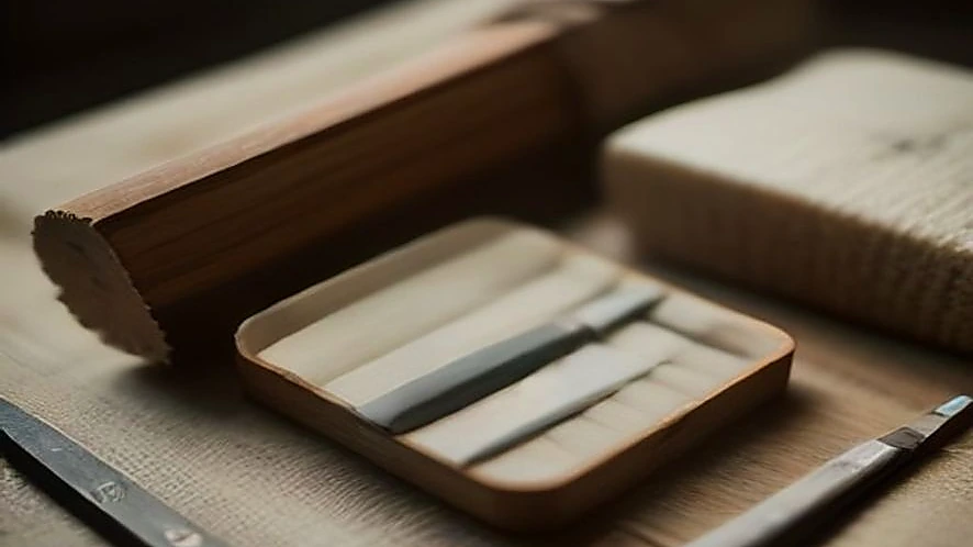 Comparison of a wooden knife block with vertical slots and a fabric knife roll with individual knife pockets
