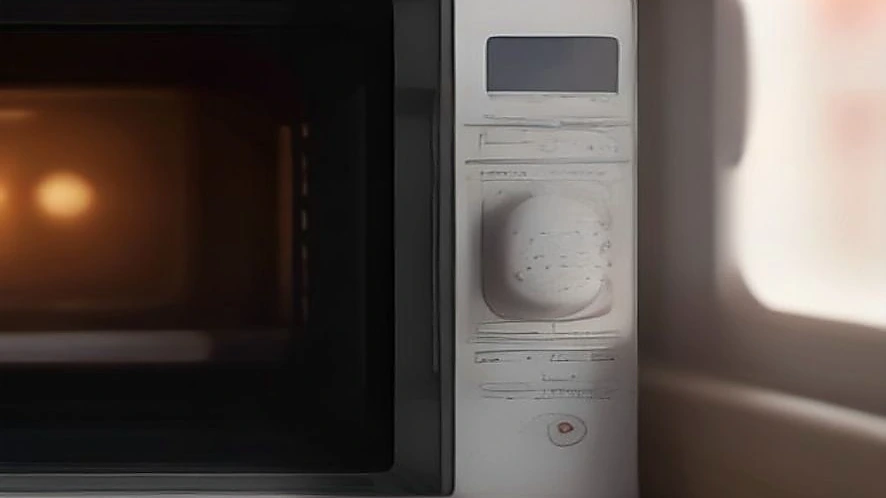 Microwave waves heating food internally contrasted with toaster oven radiant heating elements