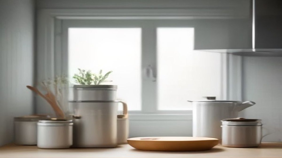 Modern kitchen storage and utensils