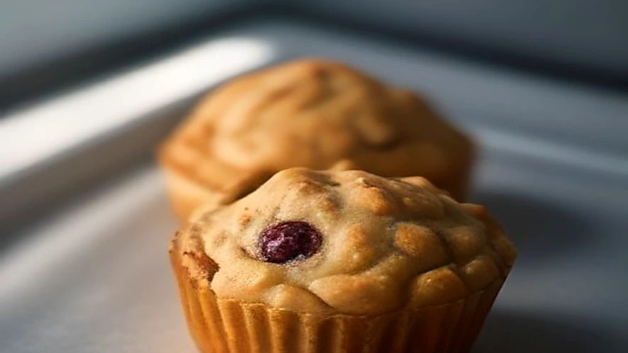 Comparison of muffin crusts baked in metal tin versus silicone mould