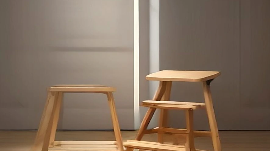 Comparison of step stool and ladder showing step size and folded dimensions