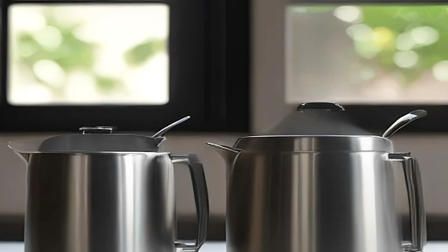 Comparison of aluminium and stainless steel moka pot bases