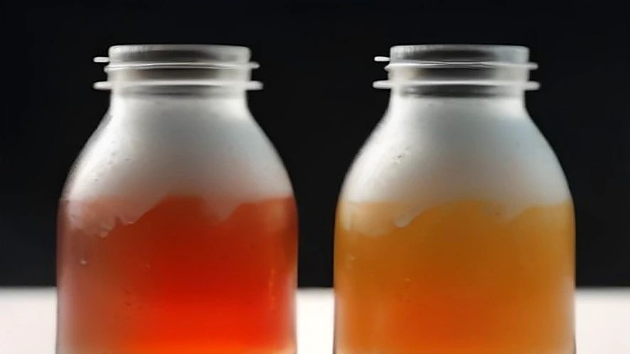 Comparison of plastic and glass bottles used in soda makers