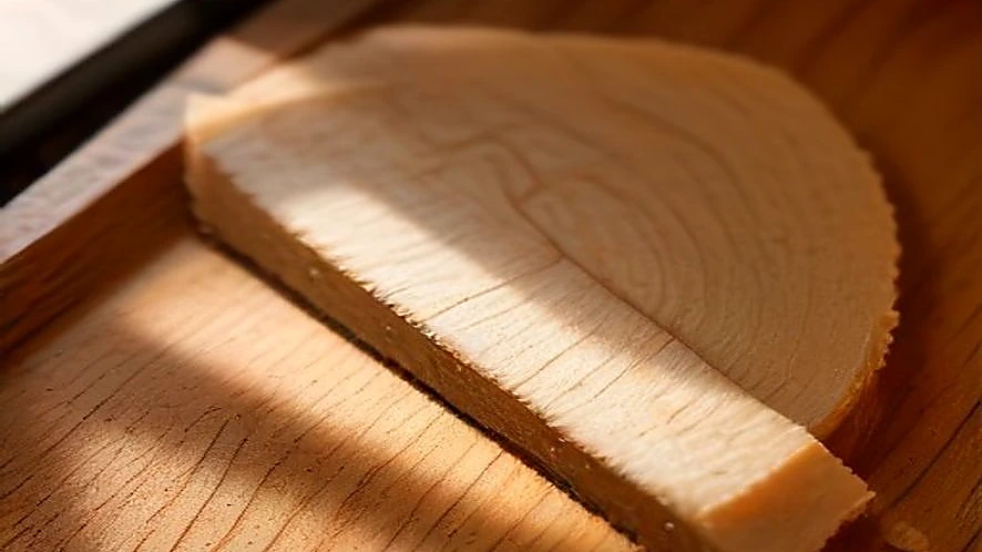 Cleaver blade thickness and sharp edge angle next to chicken bone