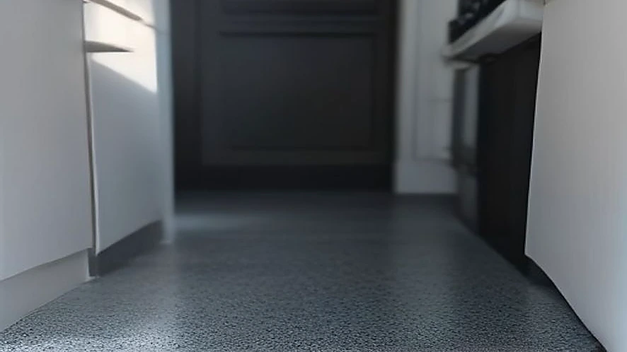 Anti-slip surface on kitchen step stool platform
