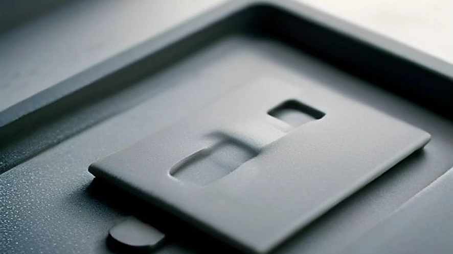Detail of a springform pan latch locking the base and ring with a visible silicone gasket